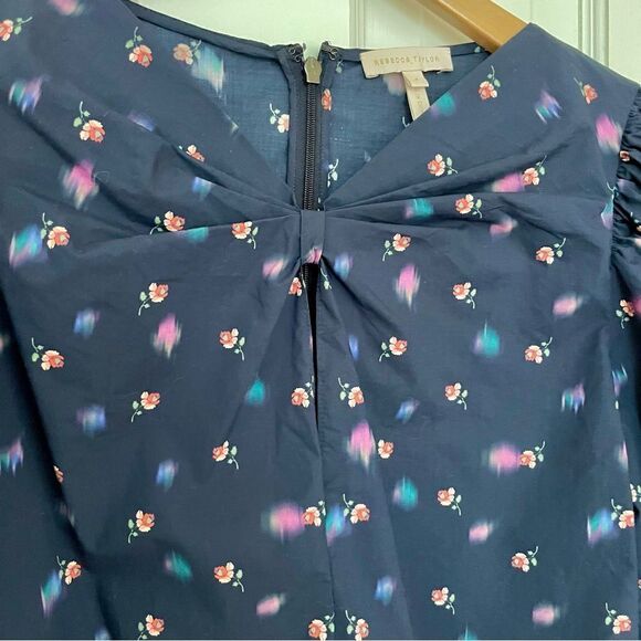 Rebecca Taylor Floral Puff Sleeve Blouse - Picture 8 of 10